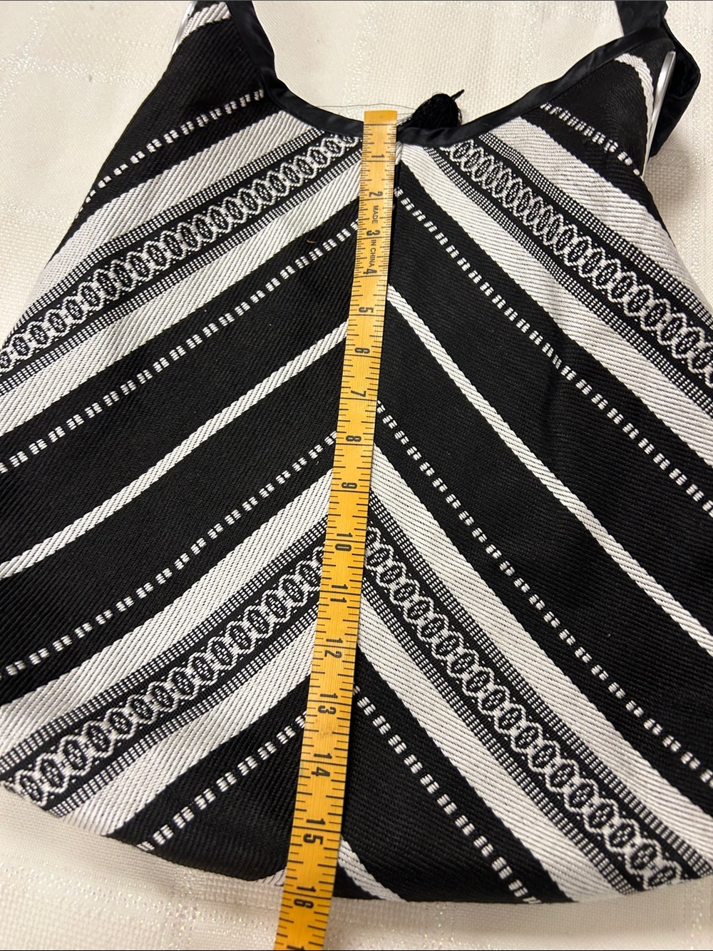 Black & White Chevron Strap Top — Unbranded image 5